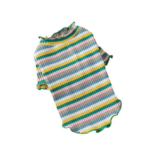 Colorful Stripe Cat Shirt