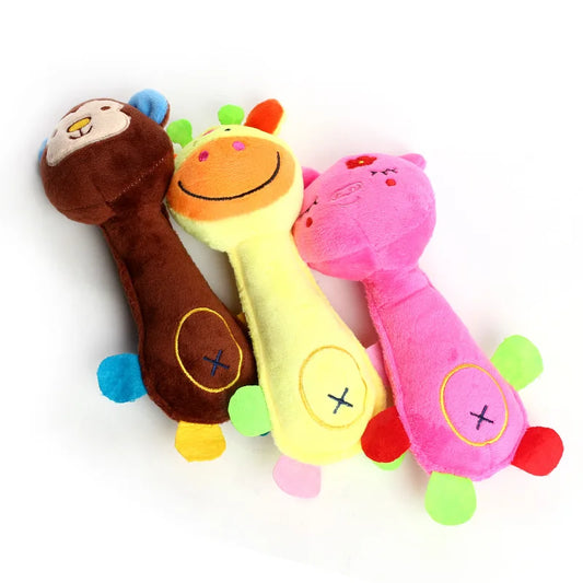 Animal-Shaped Squeaky Chew Toy