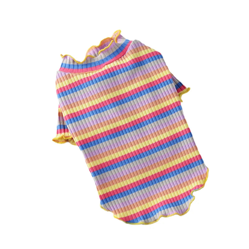 Colorful Stripe Cat Shirt