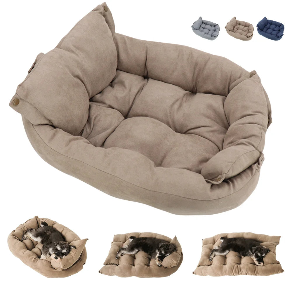 3 in 1 Dog Soft Warm Pet Cushion Nest