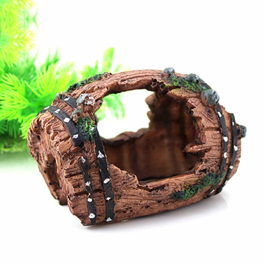Barrel Cave Aquarium Décor