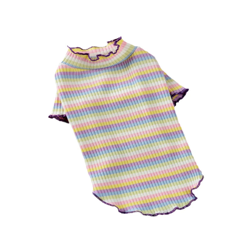 Colorful Stripe Cat Shirt