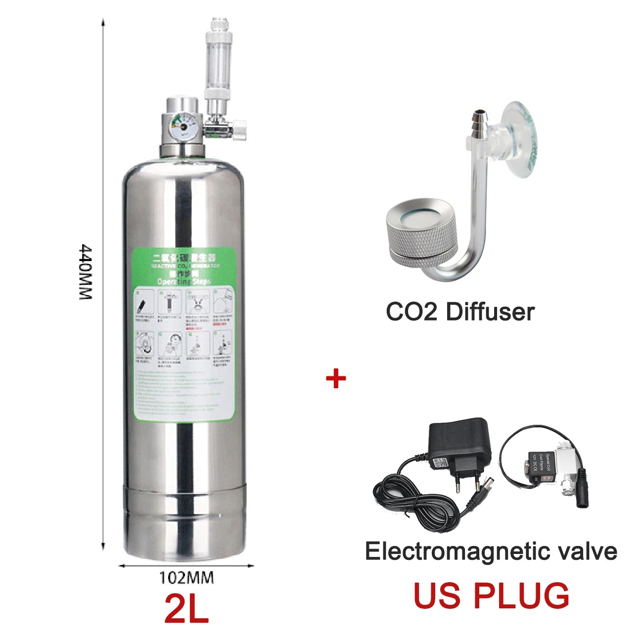 Stainless Steel CO2 Generator Kit