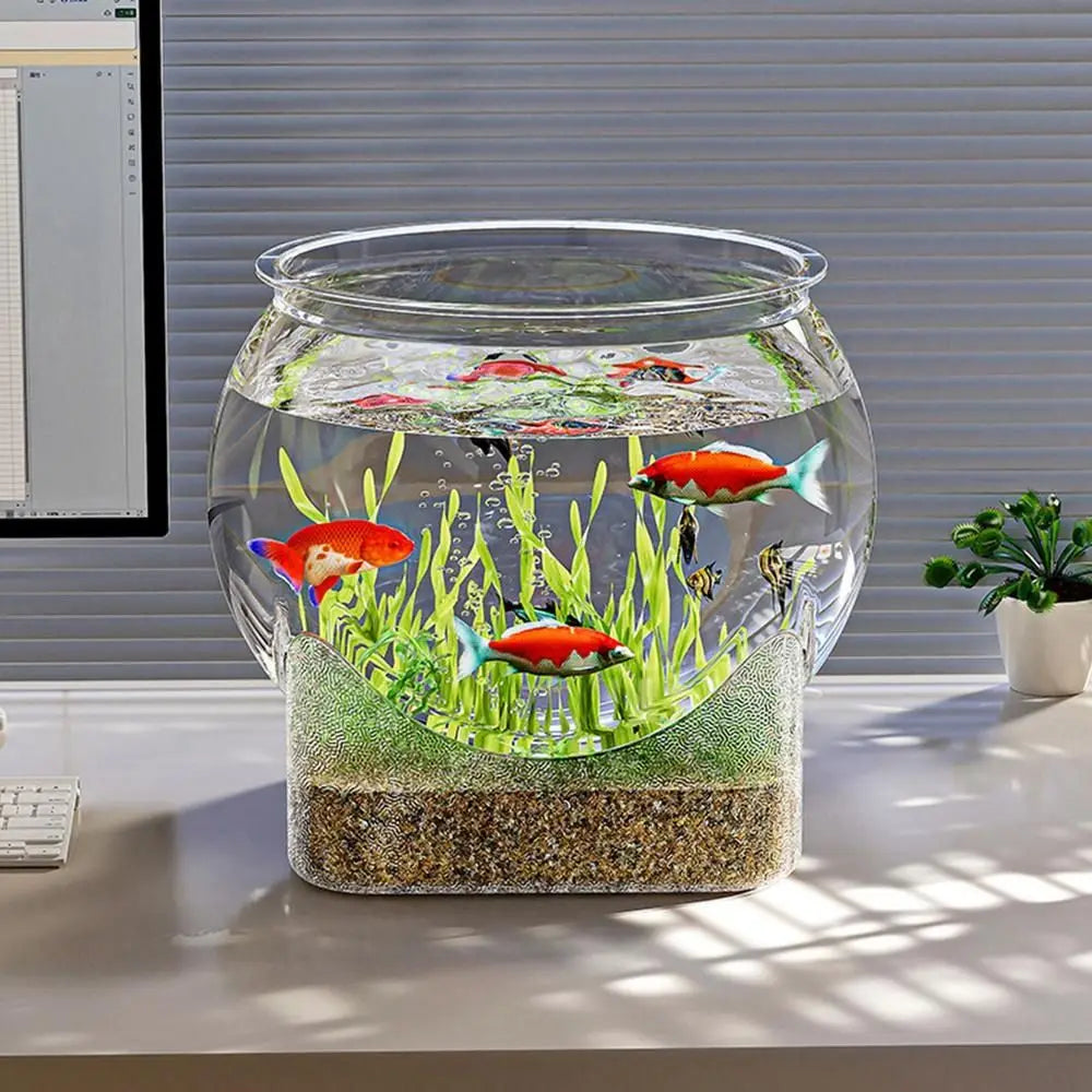 Round Clear Fish Tank