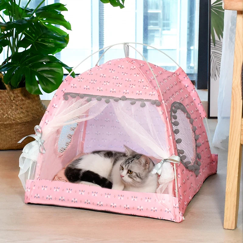 Cat Flower Tent Cave