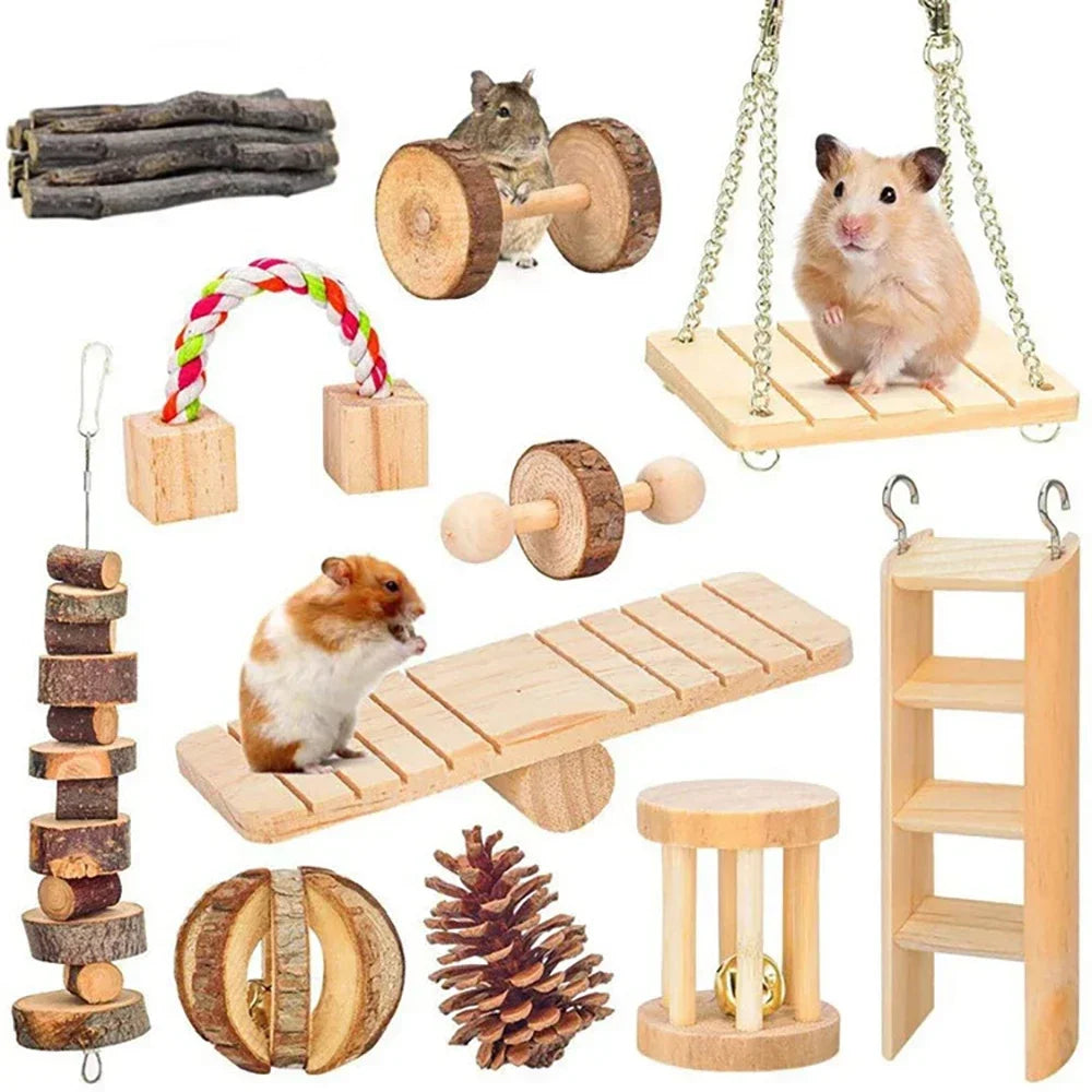 Wooden Rabbit Roller Toy