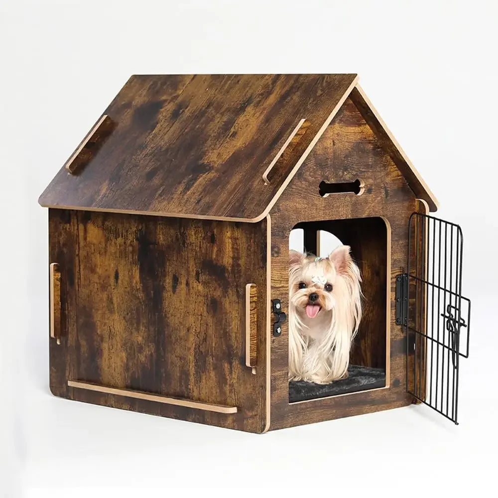 Wooden Kennel with Detachable Roof