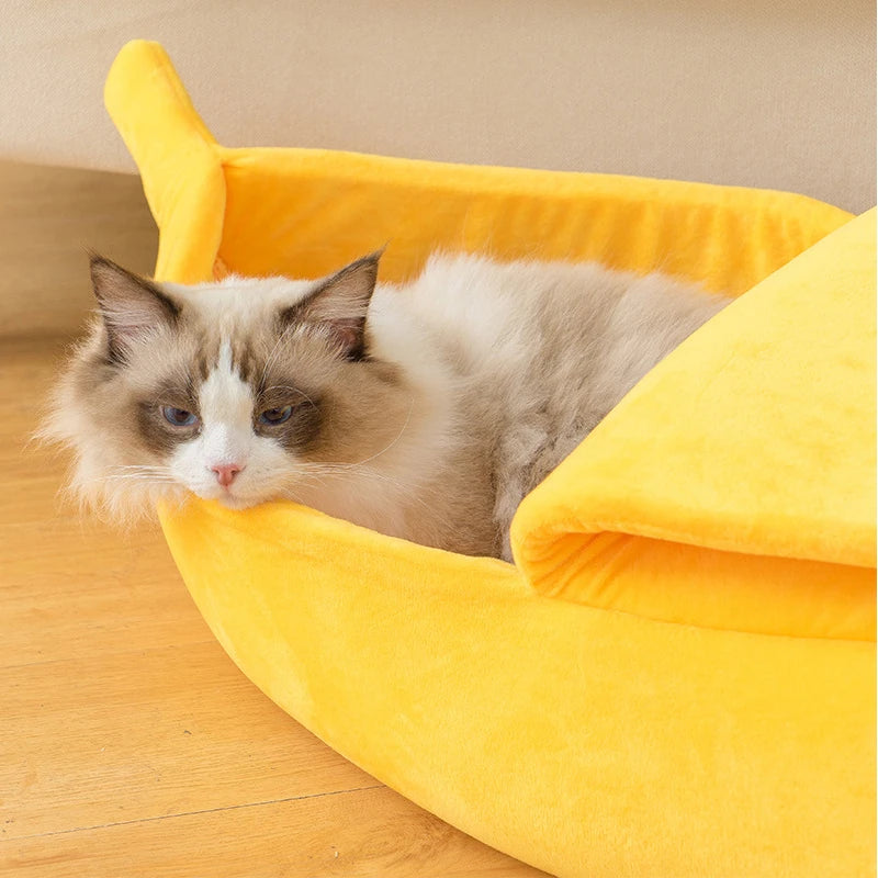 Banana Cozy Cat Mat Beds