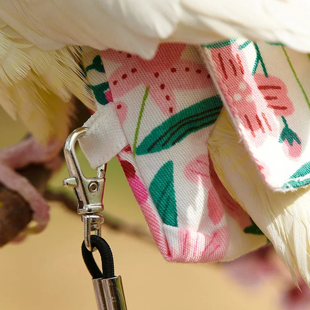 Floral Parrot Diaper