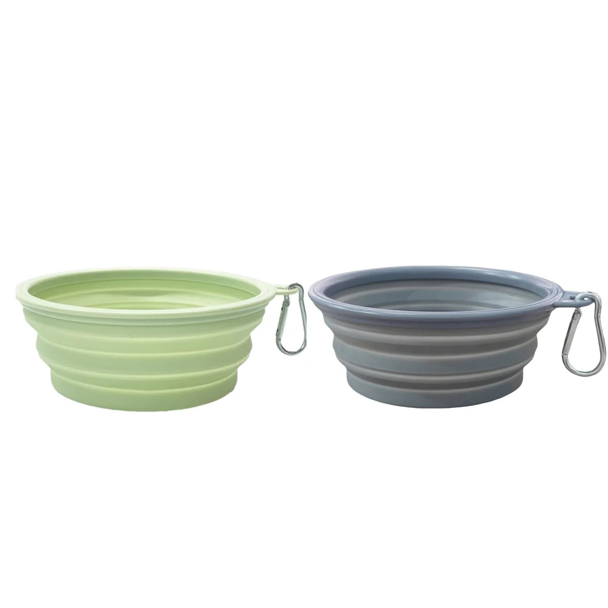 2PCS Collapsible Silicone Bowls with Carabiner