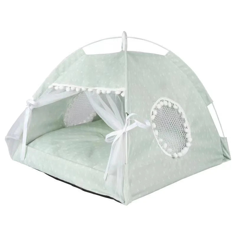 Floral Foldable Pet Tent House