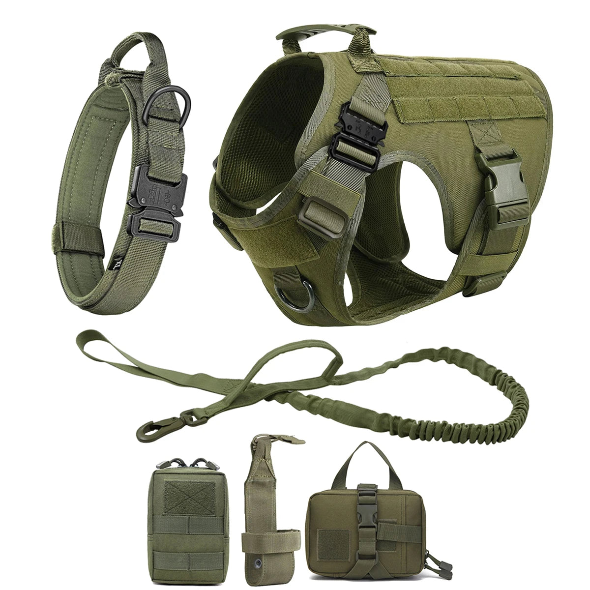 Military Tactical Dog Harness Set 4