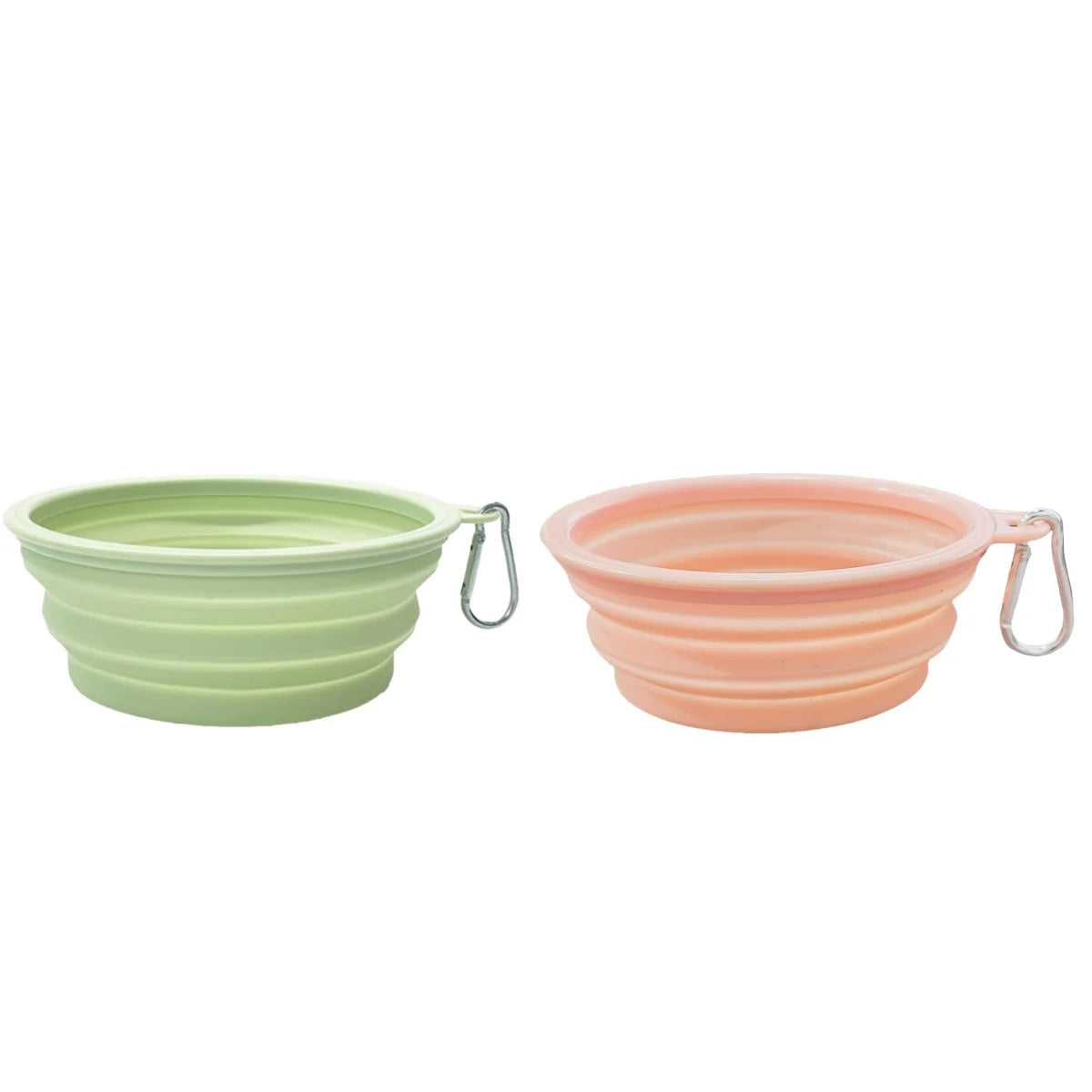 2PCS Collapsible Silicone Bowls with Carabiner