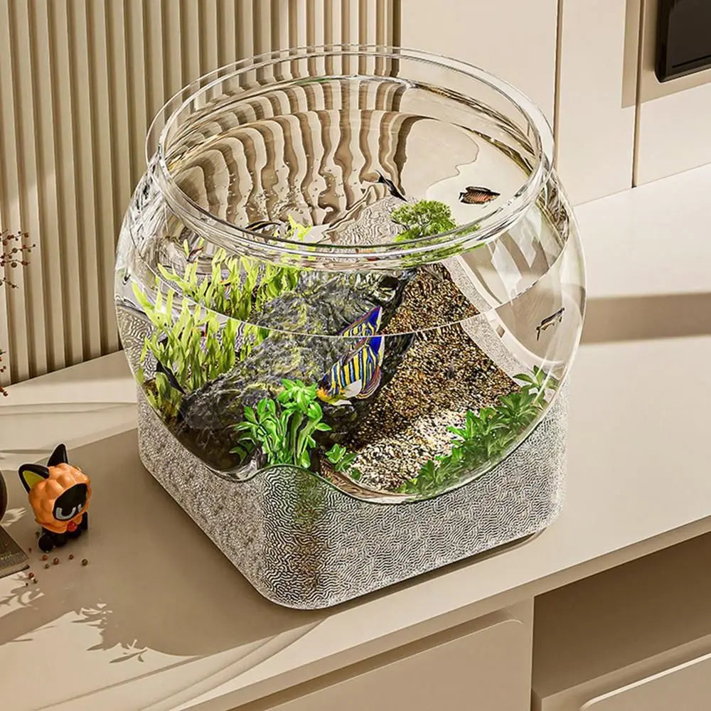 Round Clear Fish Tank