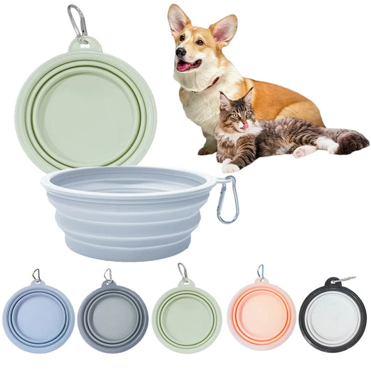 2PCS Collapsible Silicone Bowls with Carabiner