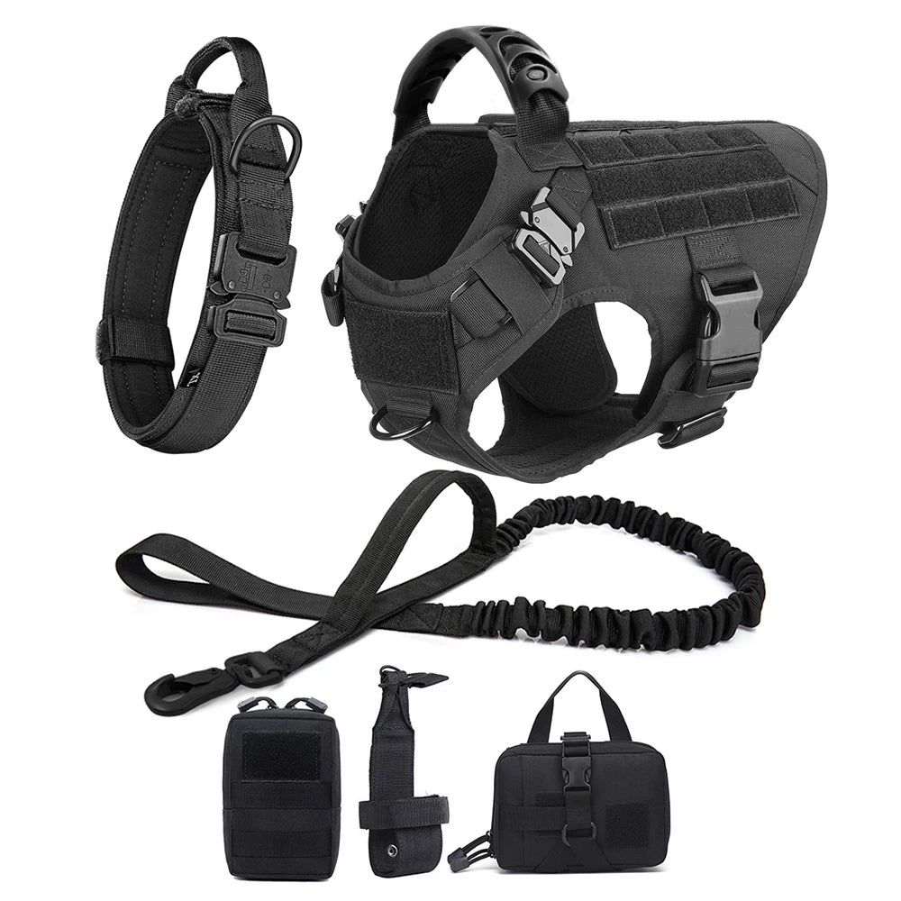 Military Tactical Dog Harness Set 3