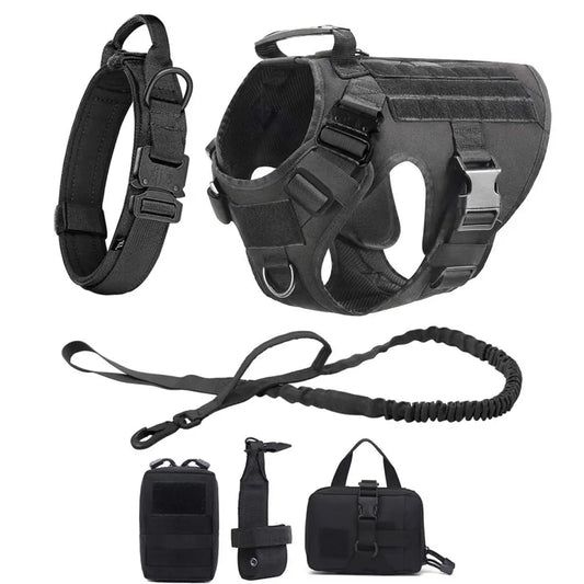 Military Tactical Dog Harness Set 4