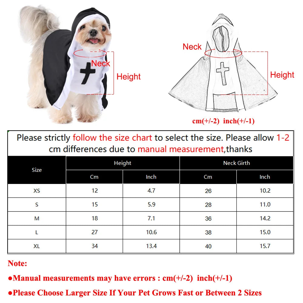 Funny Nun Pet Costume