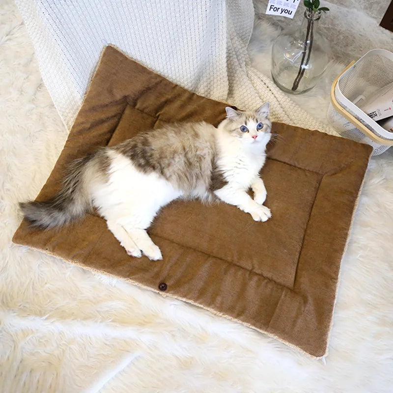 Plush Cat Bed Mat