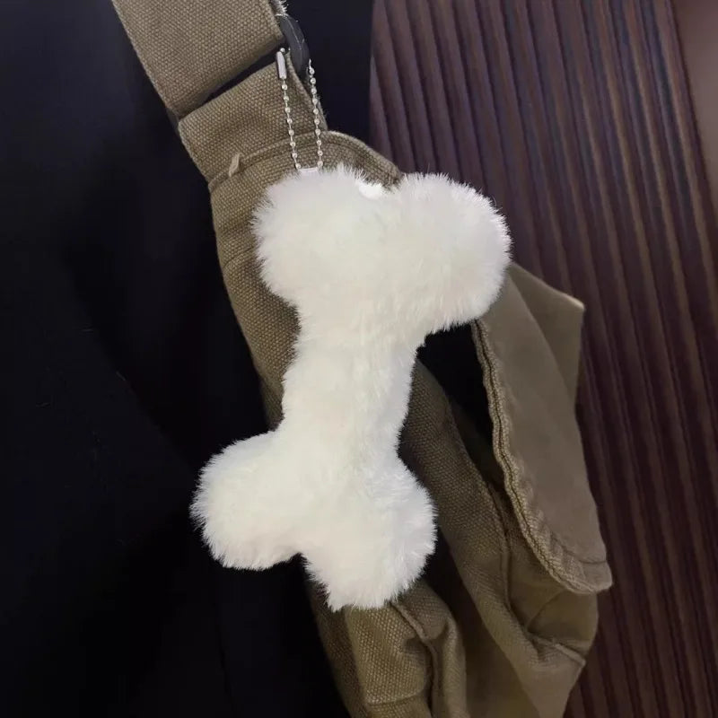 Dog Bone Plush Keychain