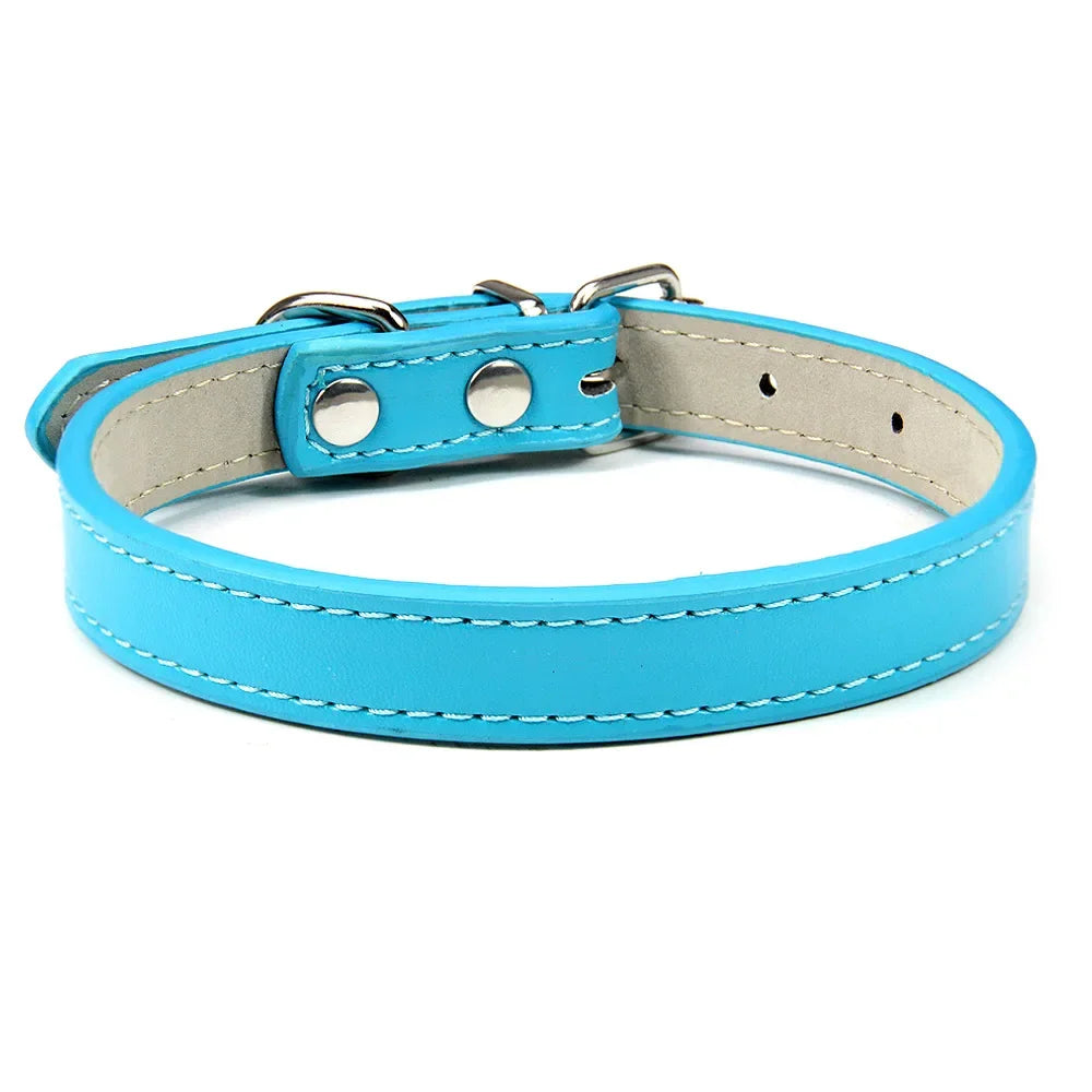 Soft Leather Solid Collar