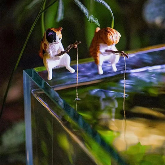 Cartoon Fishing Aquarium Décor