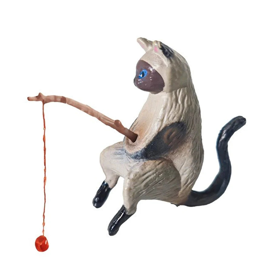 Fishing Cat Aquarium Figures