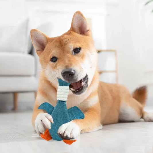Teeth Grinding & Chew Plush Vocal Geese Toy