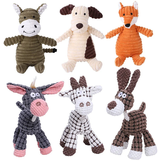 Animal Shape Plush Squeaky Chew Toy