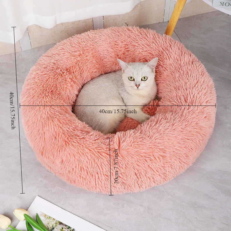 Round Plush Bed