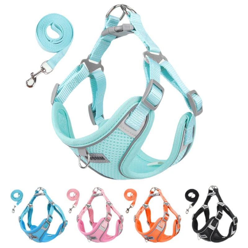 Reflective Harness Vest with Leash
