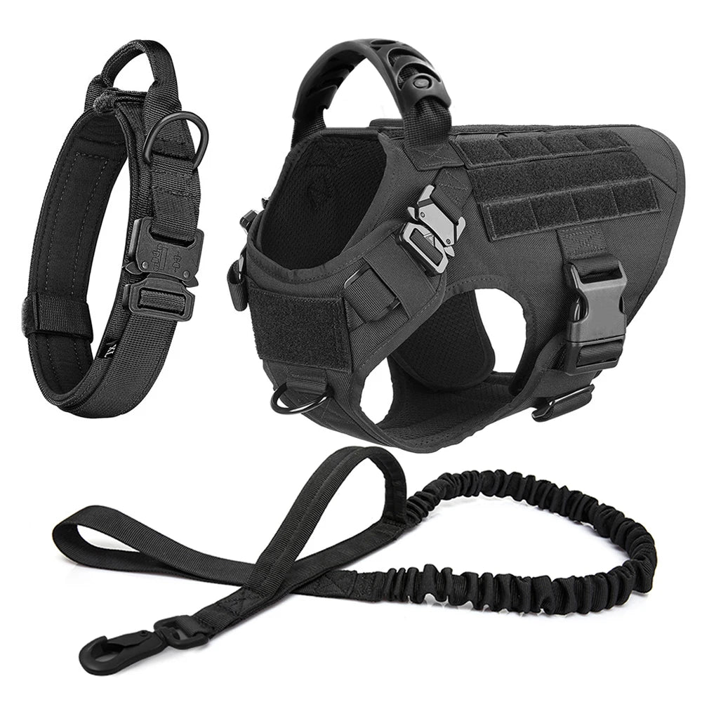 Military Tactical Dog Harness Set 3