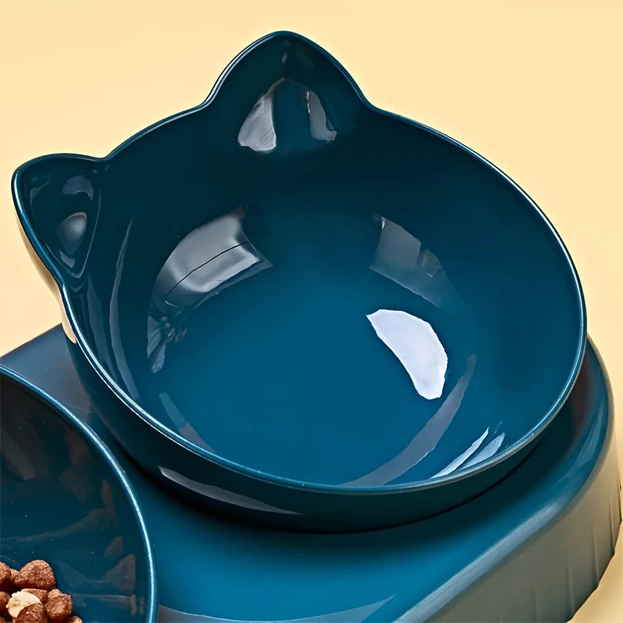 Tilted Water And Food Bowl