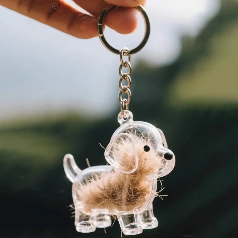 Dog Hair Storage Pendant Keychain