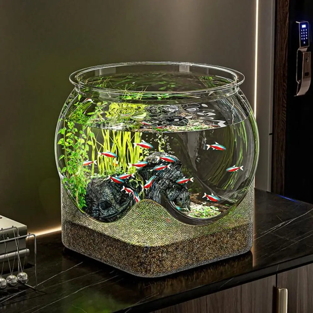 Round Clear Fish Tank