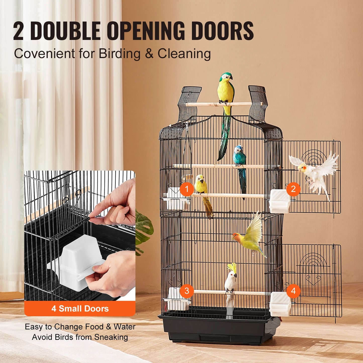 Convertible Top Bird Cage