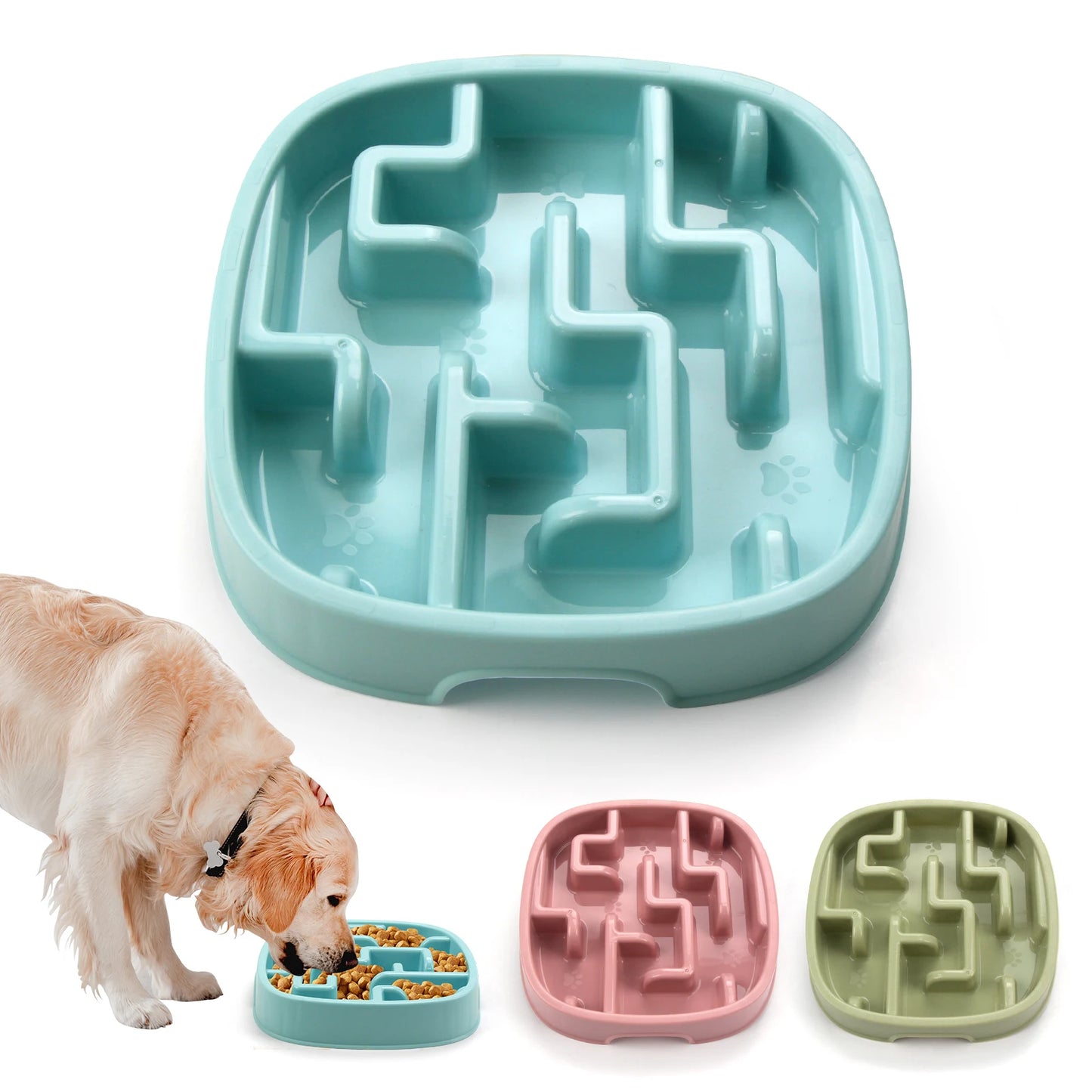 Fun Non-Slip Dog Slow Feeder Bowl