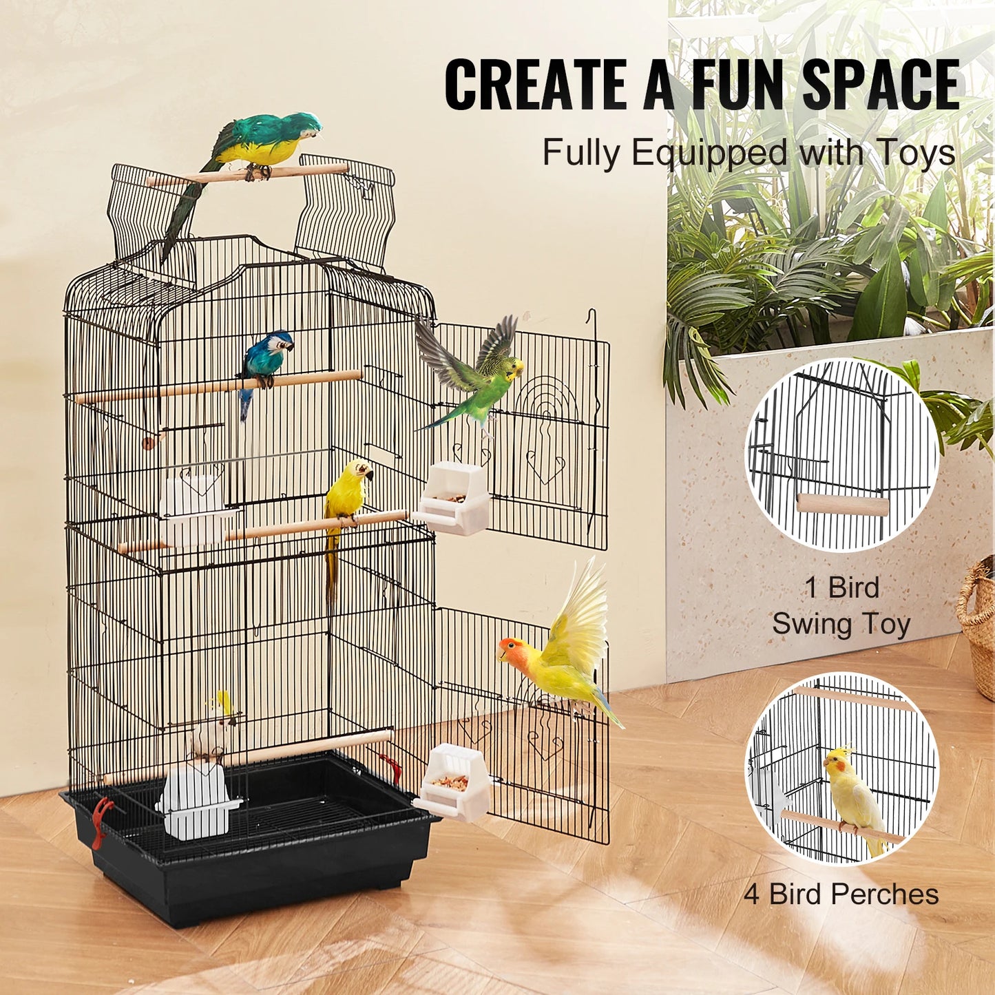Convertible Top Bird Cage