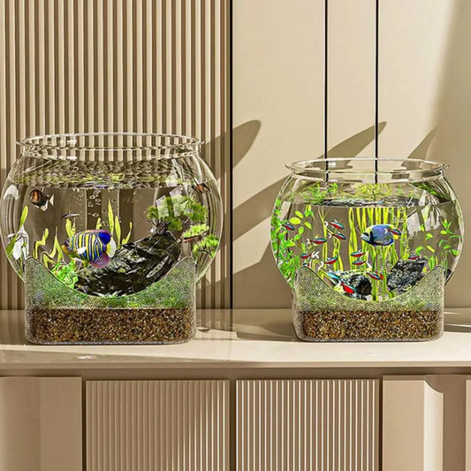 Round Clear Fish Tank
