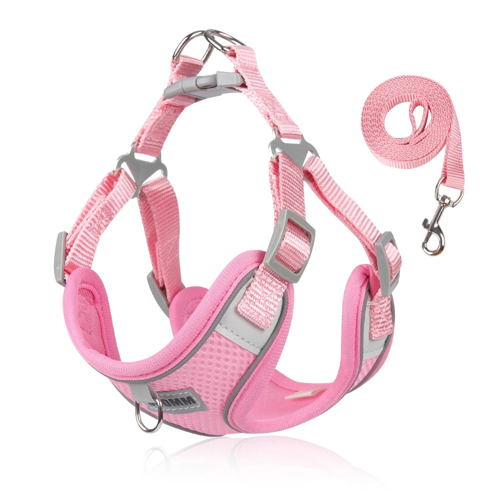 Reflective Harness Vest with Leash