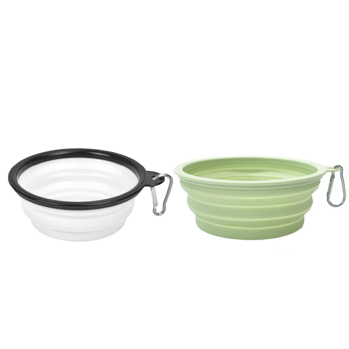 2PCS Collapsible Silicone Bowls with Carabiner