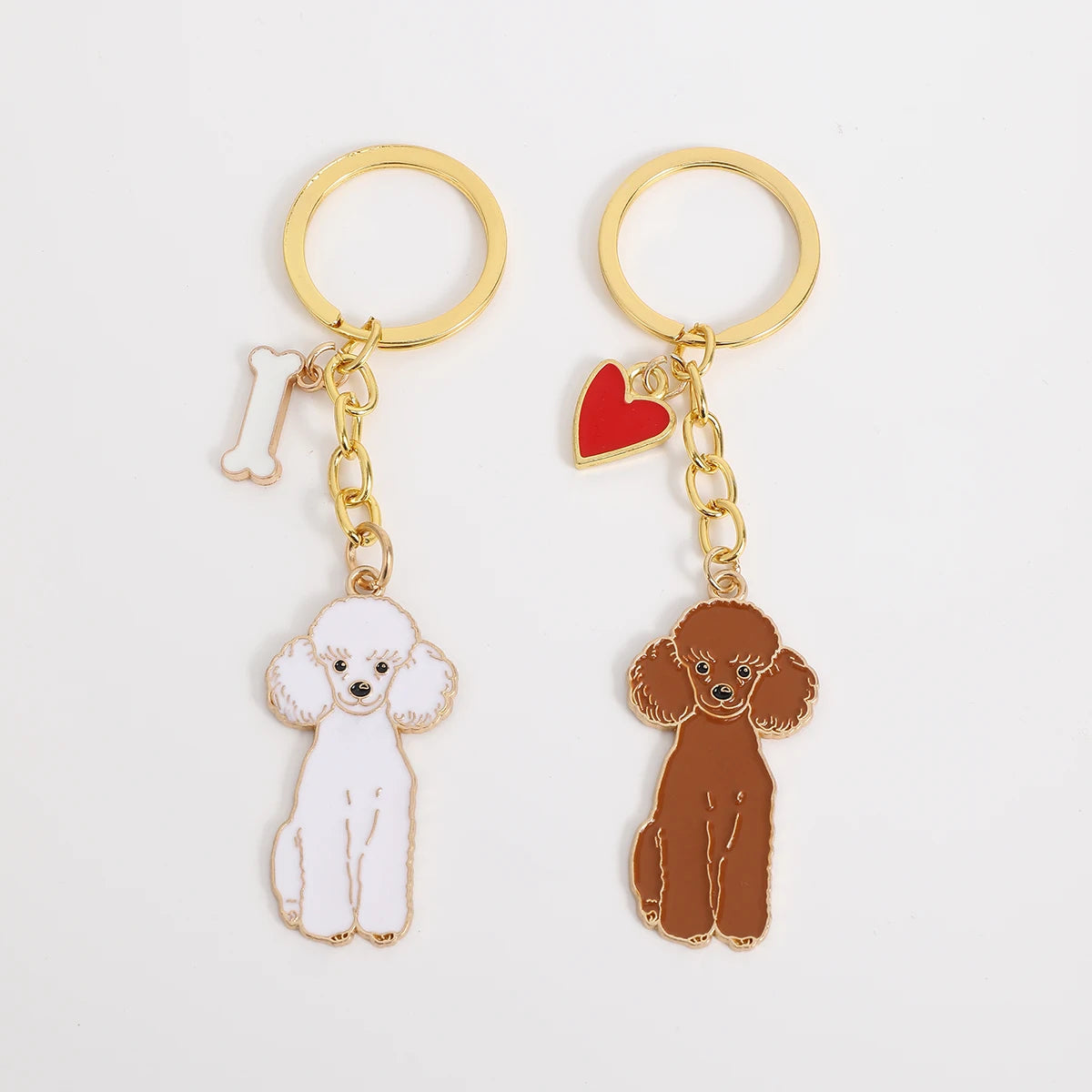 Metal Teddy Poodle Keychain
