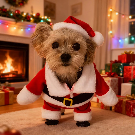 Dog Santa Costume 1