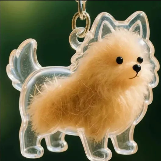 Dog Hair Storage Pendant Keychain