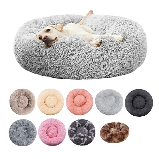 Round Plush Dog & Cat Bed
