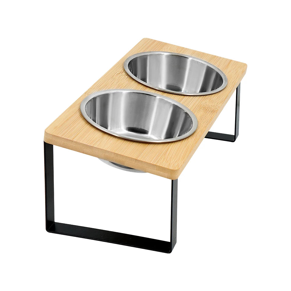 Elevated Cat Bowl Wooden