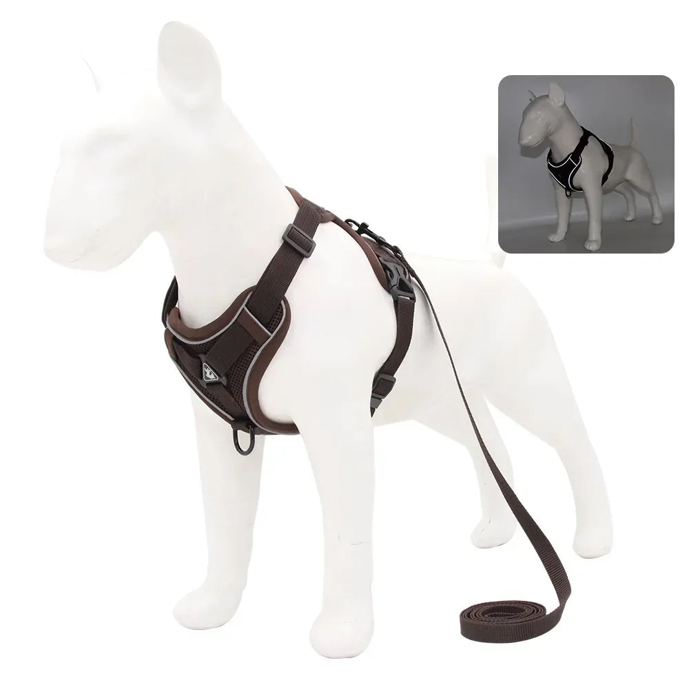 No-Pull Harness Set with 1.5m Traction Leash