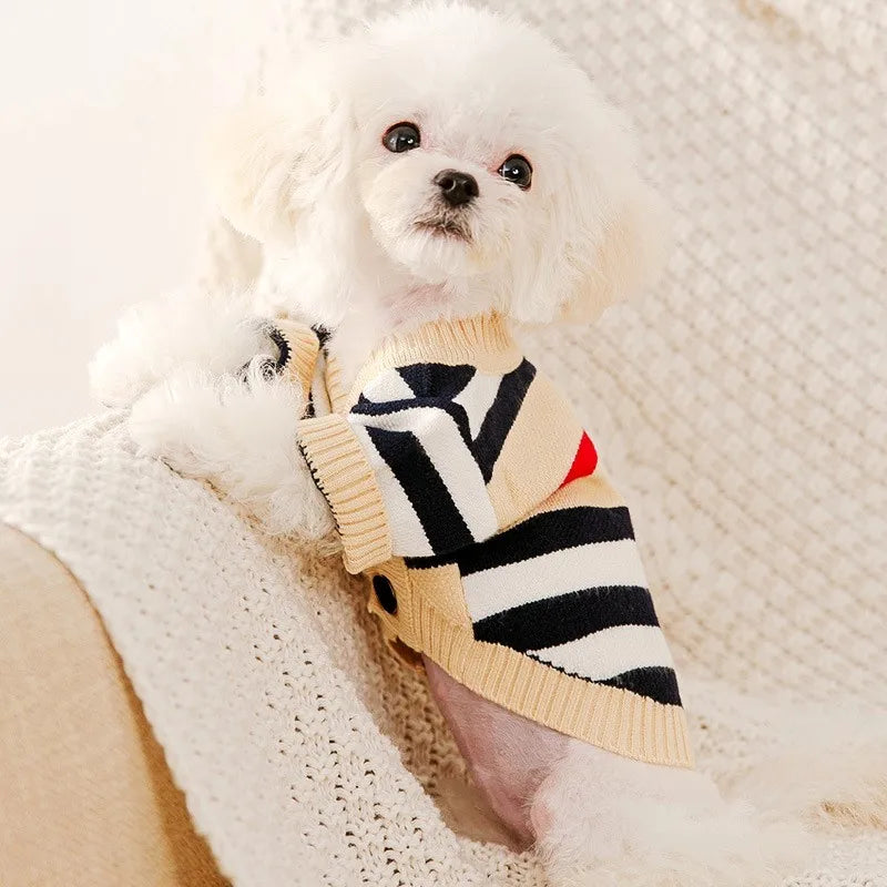 Dog Striped Sweater