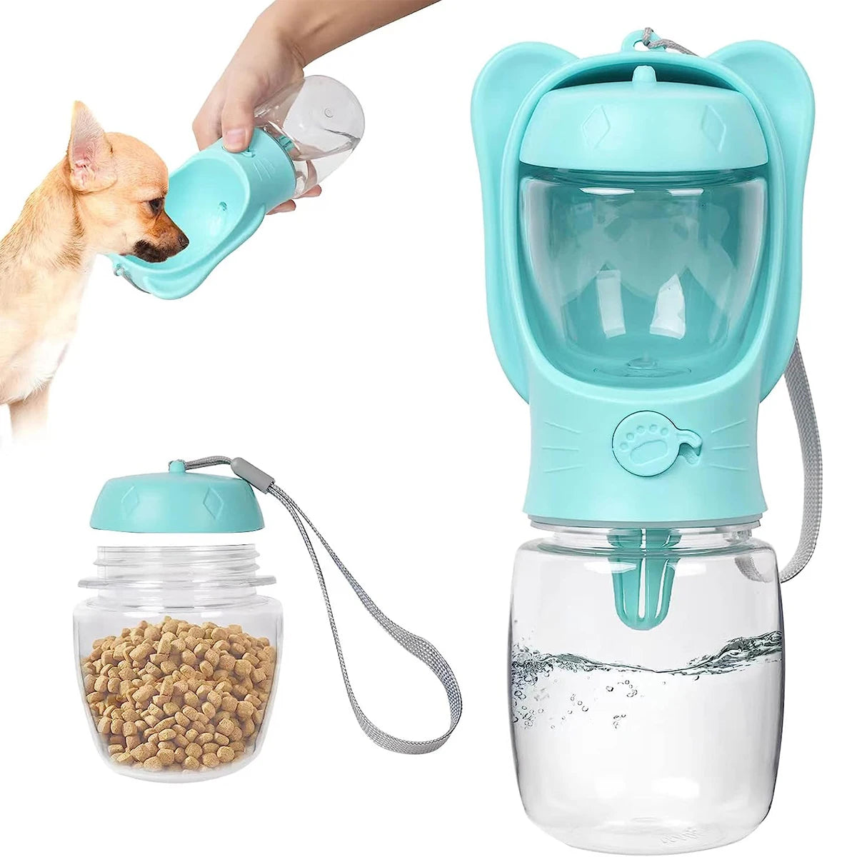Water Bottle with Detachable Food Container