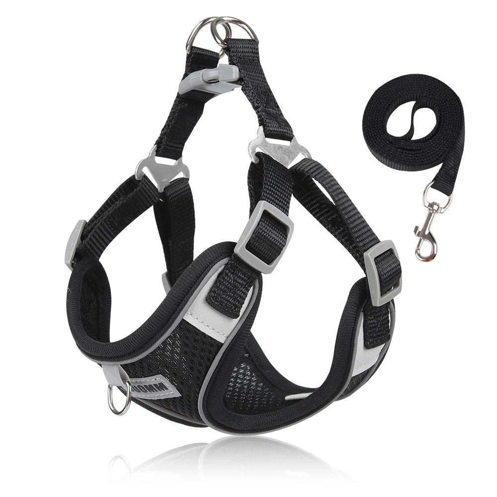 Reflective Harness Vest with Leash